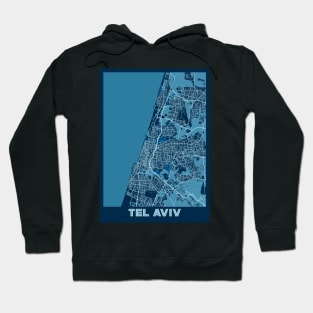 Tel Aviv - Israel Peace City Map Hoodie